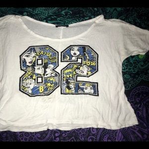 Comic book crop top